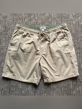 L.L. Bean men’s classic fit khaki drawstring shorts size XL